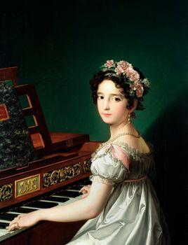 Manuela Gonzalez Velazquez, playing the piano, Velazquez
