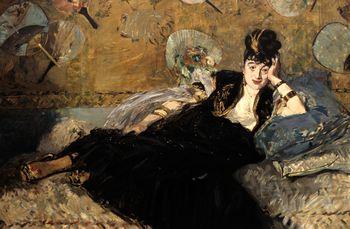 Kobieta z wachlarzami, Manet