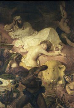 Śmierć Sardanapala, detal, Delacroix
