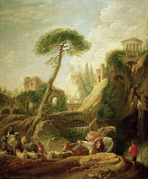 Fantasy landscape at Tivoli, Boucher