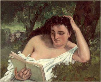 A Young Woman Reading, Courbet 