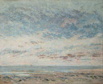 Low Tide at Trouville, Courbet