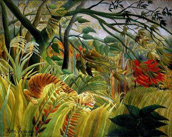 Tygrys podczas burzy tropikalnej, Rousseau