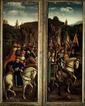 Ołtarz Gandawski, Sędziowie Sprawiedliwi, Rycerze Chrystusa, Jan van Eyck