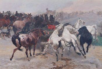 Targ na konie w Bałcie, Józef Chełmoński