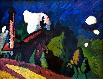 Krajobraz z wieżą, Kandinsky