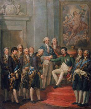 Nadanie konstytucji Księstwu Warszawskiemu przez Napoleona, Bacciarelli