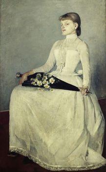 Ze spaceru lub Dama w białej sukni, Olga Boznańska