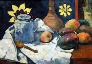 Still life with teapol and fruit, Gauguin