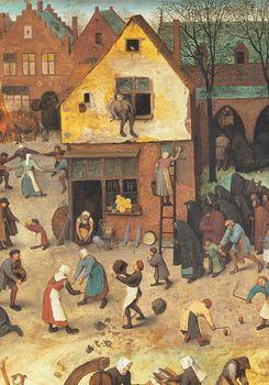 Walka karnawału z postem, detal, Bruegel