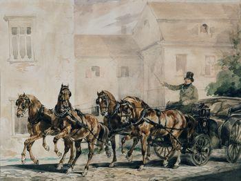 Powóz w czwórkę koni, Piotr Michałowski