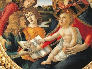 Madonna with Child and five angels, Botticelli