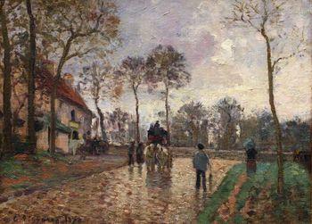 Stagecoach to Louveciennes, Camille Pissarro