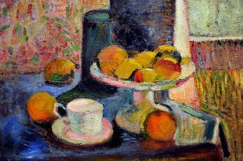Still Life with Compote, Apple and Oranges, Matisse