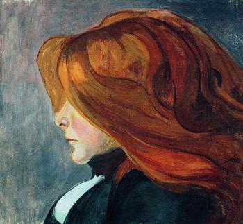 Kobieta z rudymi włosami, Władysław Ślewiński